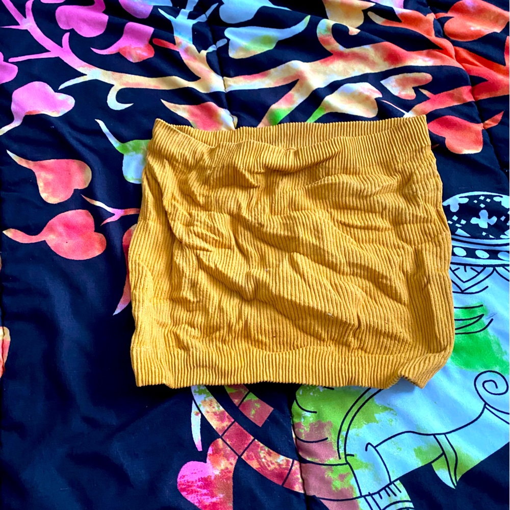 Mustard stretchy tub top size s/m